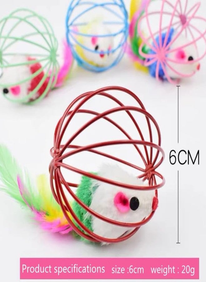 KittuPet لعبة فأر دوارة ثلاثية الأبعاد من KittuPet للقطط | كرة لعب بذيل ريشي | أفضل لعبة تفاعلية داخلية للقطط الصغيرة والبالغة - Image 2